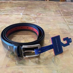 Brand new men’s black leather Tommy Hilfiger belt